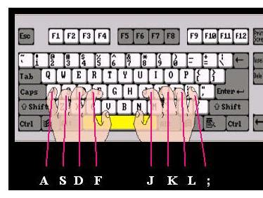 键盘打字指法规范（附指法图解）-Type.fun打字平台