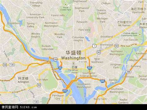 华盛顿附近地图中文版 - 美国地图 - 地理教师网