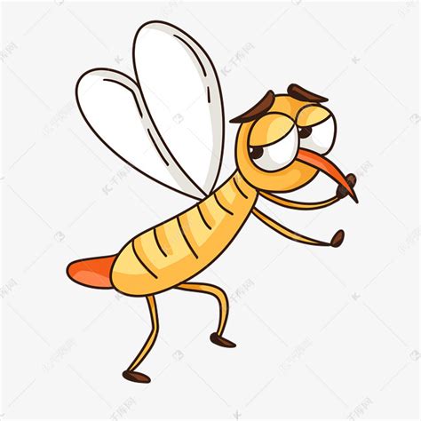 可爱小昆虫蚊子插画素材图片免费下载-千库网