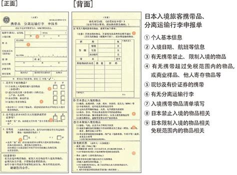 如何填写日本出入境卡 行李申报单模板 - 签证 - 旅游攻略