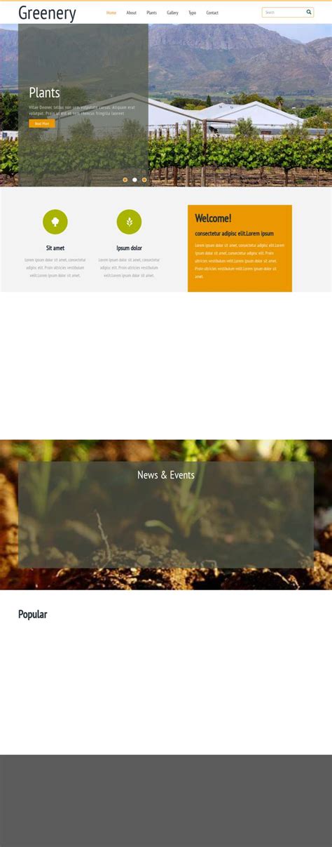 农业网页设计，大气的农业网站模板-17素材网