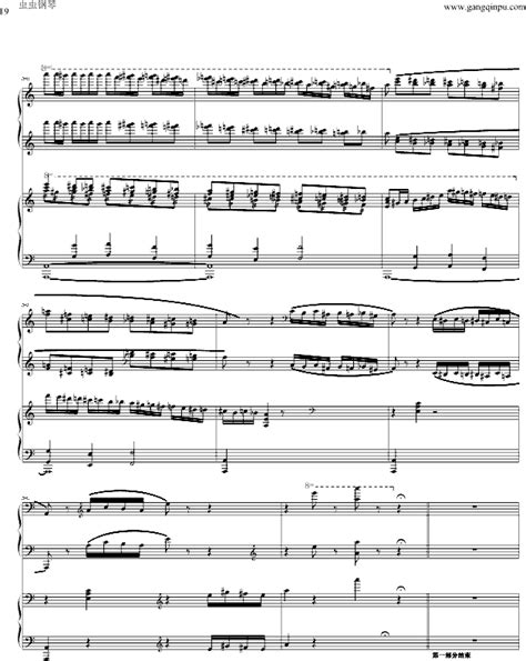 帕格尼尼主题狂想曲第18变奏钢琴谱-c调-虫虫乐谱