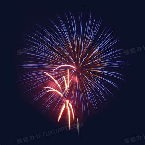 夜空中的烟花新年喜庆风高清大图背景（10张）,ppt图片 - 51PPT模板网