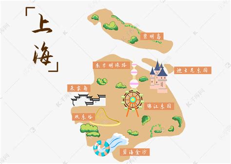 上海旅游景点地图手绘_上海一日游必去景点_微信公众号文章