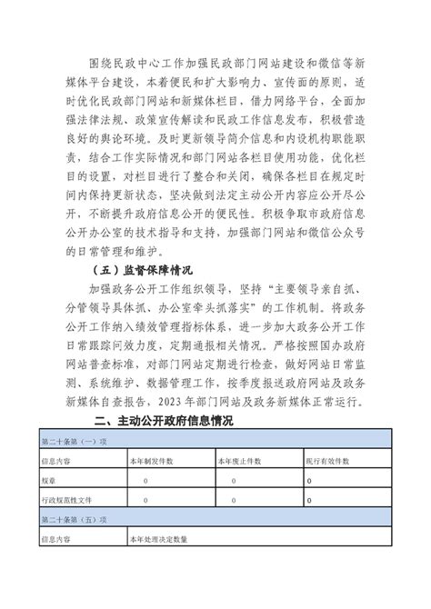 绵阳市民政局2023年政府信息公开工作年度报告_绵阳市人民政府