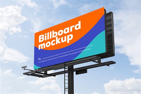 城市公路道路巨型广告牌设计样机模板v5 Billboard Mockup – 设计小咖