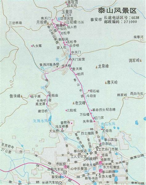 泰山地图图片