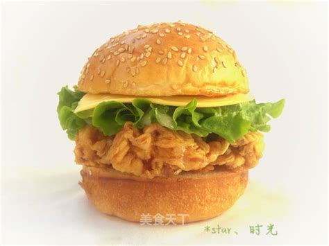 【北京】香酥炸鸡汉堡包的做法_菜谱_美食天下