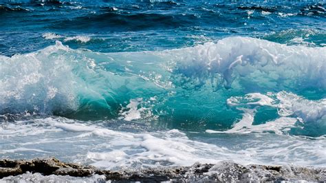 蓝色高清唯美海洋海浪浪花海水水花背景图免费下载 - 觅知网