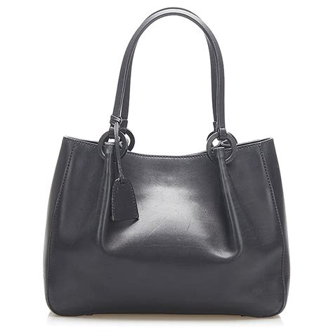 Gucci Black Leather Tote Bag Pony-style calfskin ref.277007 - Joli Closet