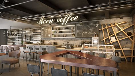 LOFT工业风咖啡厅空间设计|空间|家装设计|魔方BoX - 原创作品 - 站酷 (ZCOOL)