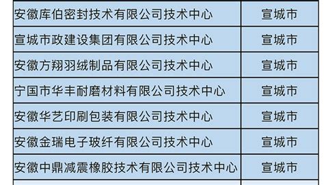 厉害了！宣城9家单位入选安徽省企业技术中心名单！