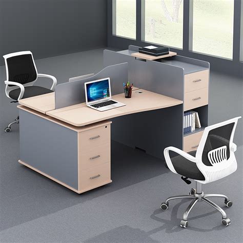 家用单人台式电脑桌员工写字桌书桌简约办公室职员老板办公桌-阿里巴巴