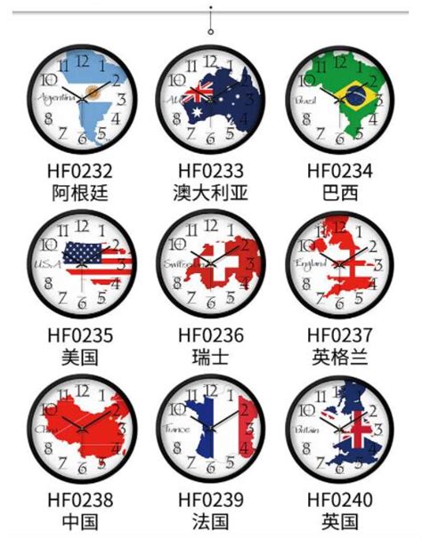 数据表上不同时区时间的四个钟表图片免费下载_红动中国