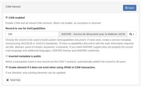 配置CSW — GeoNetwork opensource v3.10 GeoNetwork Documentation