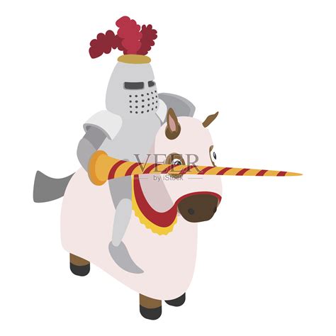 手持长矛和战马的骑士插画图片素材_ID:123447544-Veer图库