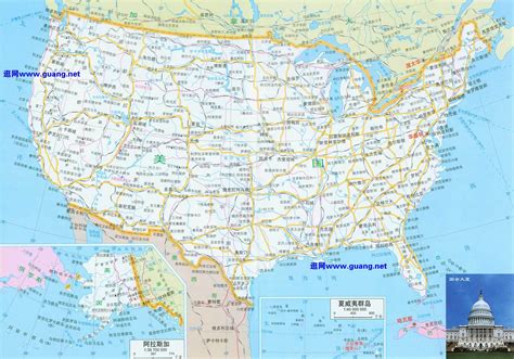 美国政区地图 - 美国地图 - 地理教师网