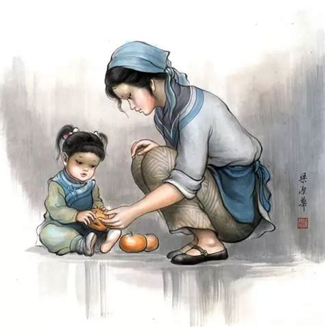 中国绘画艺术--十跪父母恩_中国风