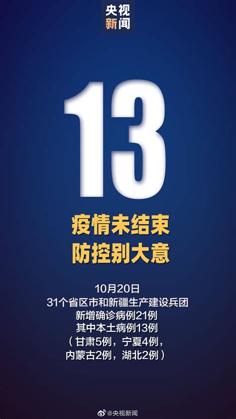10月20日31省区市新增本土确诊13例在这几个省市- 北京本地宝