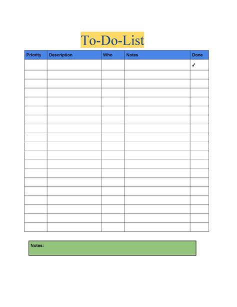 47 Printable To Do List Checklist Templates Excel Word PDF | To Do List ...