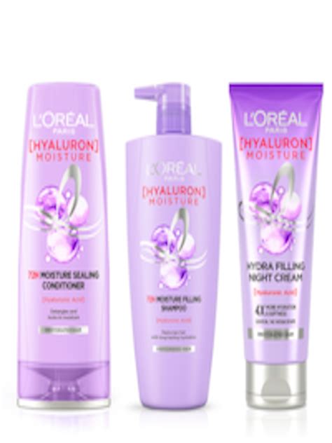Buy LOreal Paris Set Of Hyaluron Moisture Shampoo 1000ml + Conditioner 180ml + Cream 180ml ...