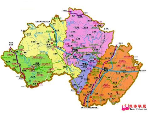 广安市地图 广安市行政区划地图 广安市辖区地图 广安市街道地图 广安市乡镇地图