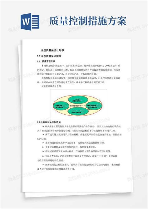 简洁的质量保证与控制措施方案word模板免费下载_编号z02aj9xn9_图精灵