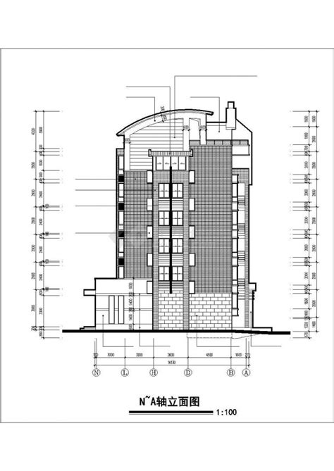 锦州名苑小区6层砖混结构住宅楼建筑设计CAD图纸（含阁楼和半地下室）_住宅小区_土木在线