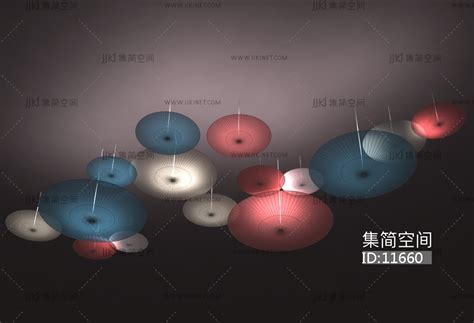 雨伞吊灯013d模型下载-【集简空间】「每日更新」