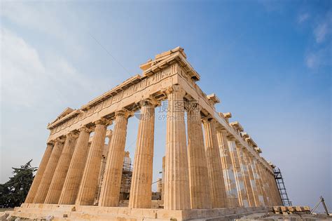 希腊雅典卫城帕特农神庙高清图片下载-正版图片501568704-摄图网