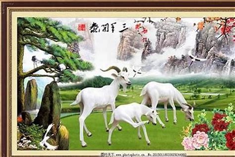 三羊开泰国画设计图__绘画书法_文化艺术_设计图库_昵图网nipic.com