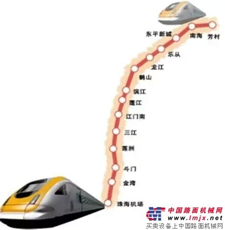 广佛江珠城际铁路497亿即将开工-工程机械动态-中国路面机械网