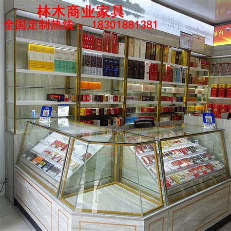 烟酒展示柜整体定制产品超市货柜时尚铁艺款上下层烟柜通透收银台-阿里巴巴