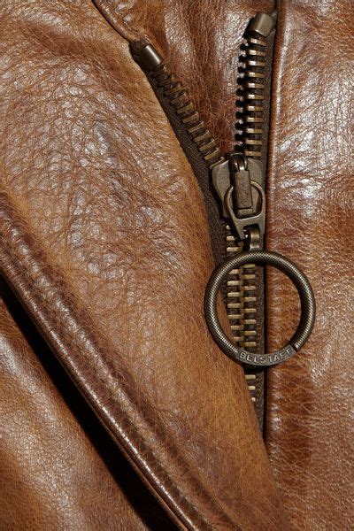 Belstaff Seaton Cropped Leather Biker Jacket in Brown (cognac) | Lyst