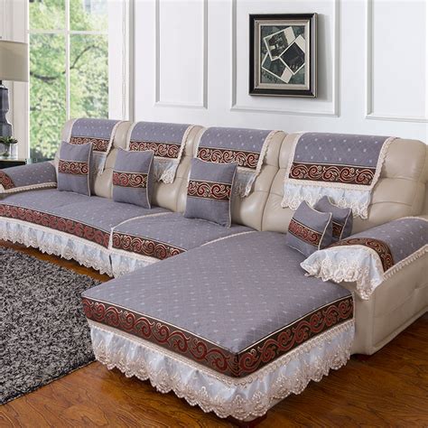 欧式沙发垫四季通用防滑布艺客厅组合美式沙发套皮沙发坐垫套定做_虎窝淘