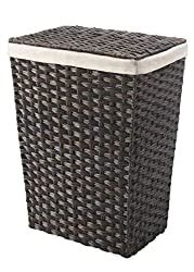 Whitmor Rattique Laundry Hamper With Lid And Removable Liner on Galleon ...