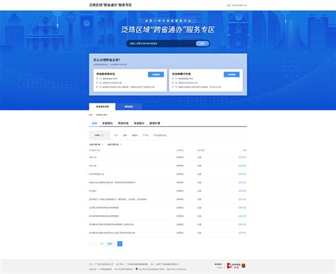 广东政务服务网-跨省通办专栏-跨省服务清单