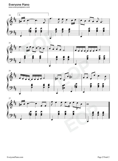 绿叶对根的情意-毛阿敏五线谱预览2-钢琴谱文件（五线谱、双手简谱、数字谱、Midi、PDF）免费下载