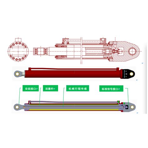 HLC拉杆式直线位移传感器用于气缸同步测控系统-深圳市鸿镁科技有限公司