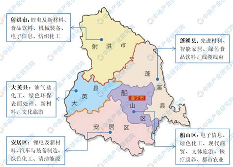 【产业图谱】2022年遂宁市产业布局及产业招商地图分析-中商情报网