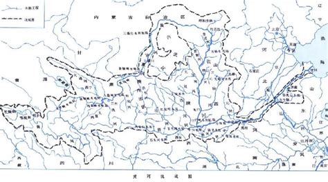 读“黄河流域图 .回答下列问题:(1)写图中数字代表地理事物的名称:① 平原.④ 河.⑥表示的水利枢纽是 ．(2)黄河发源于A是 高原．中游 ...