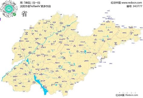 山东省县市分布-矢量地图AI素材免费下载_红动中国