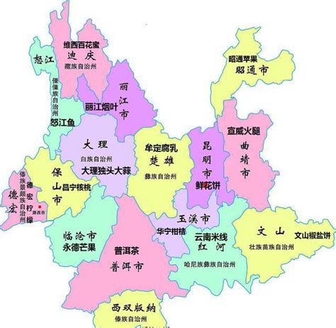 “特产版”云南地图强势来袭，云南省各州市之最你都知道吗？|云南|云南省|米线_新浪新闻
