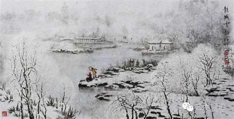 名人山水画作品《瑞雪丰年》 - 写意山水画 - 99字画网