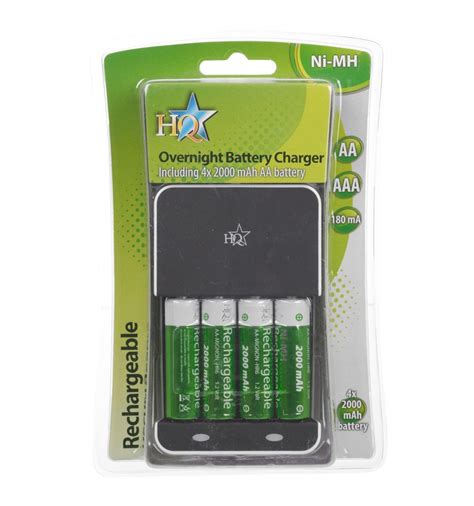 4 x Overnight Battery Charger 2000mAH [166701] - Easygift Products