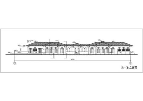 辽阳市某商业街950平米1层砖混健身中心建筑设计CAD图纸（含地下1层）_商业街_土木在线