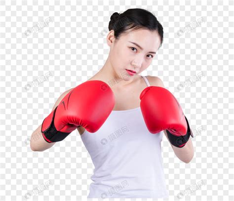 居家女人拳击运动元素素材下载-正版素材400847927-摄图网