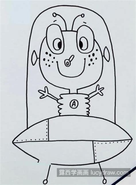 神秘的外星人怎么画简单 好看的外星人绘制教程-露西学画画