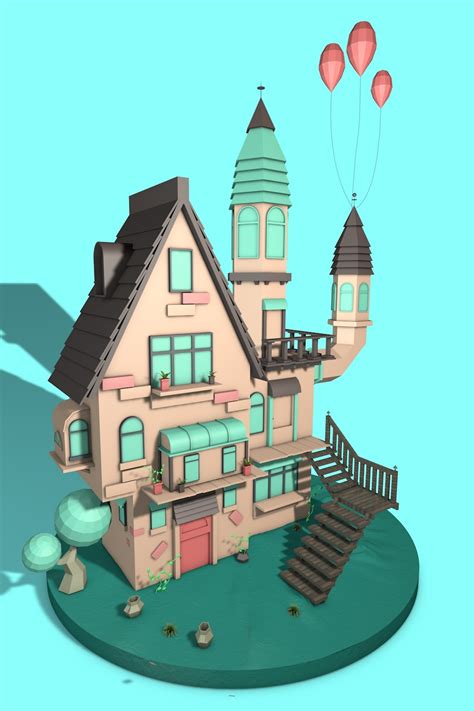 房子建模|三维|场景|ZI_JIA_zeng - 临摹作品 - 站酷 (ZCOOL)