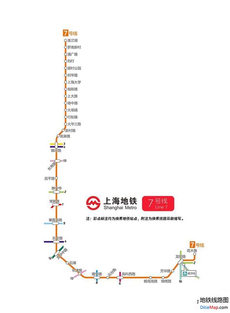 上海地铁7号线 - 地铁线路图